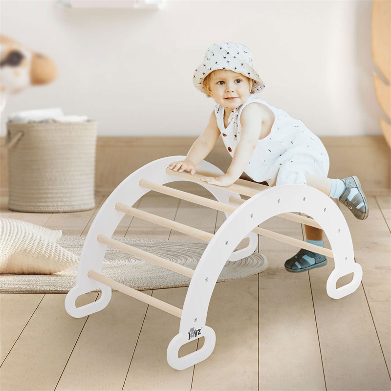 Kletterbogen für Kinder 89x52x45,5 cm Natur/Weiß aus Holz Joyz Kletterbogen für Kinder 89x52x45,5 cm Natur/Weiß aus Holz Joyz
