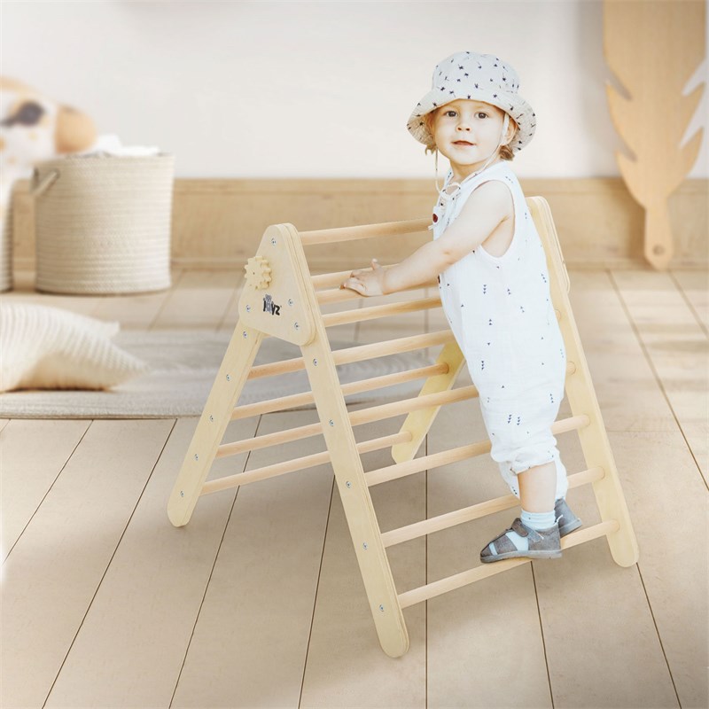 Kletterdreieck für Kinder ab 2 Jahre 73x72x60 cm Natur aus Holz Joyz Kletterdreieck für Kinder ab 2 Jahre 73x72x60 cm Natur aus Holz Joyz