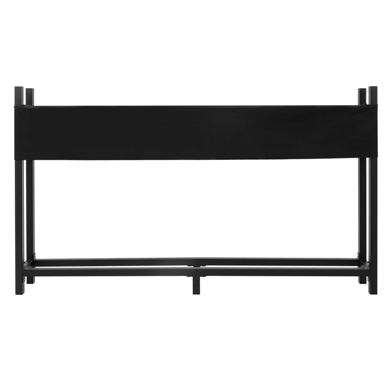 Kaminholzregal mit Abdeckung 200x25x115 cm Anthrazit aus Stahl ML-Design