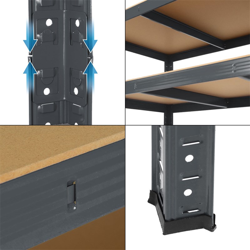 Werkstattregal 200x100x60 cm Anthrazit aus Metall