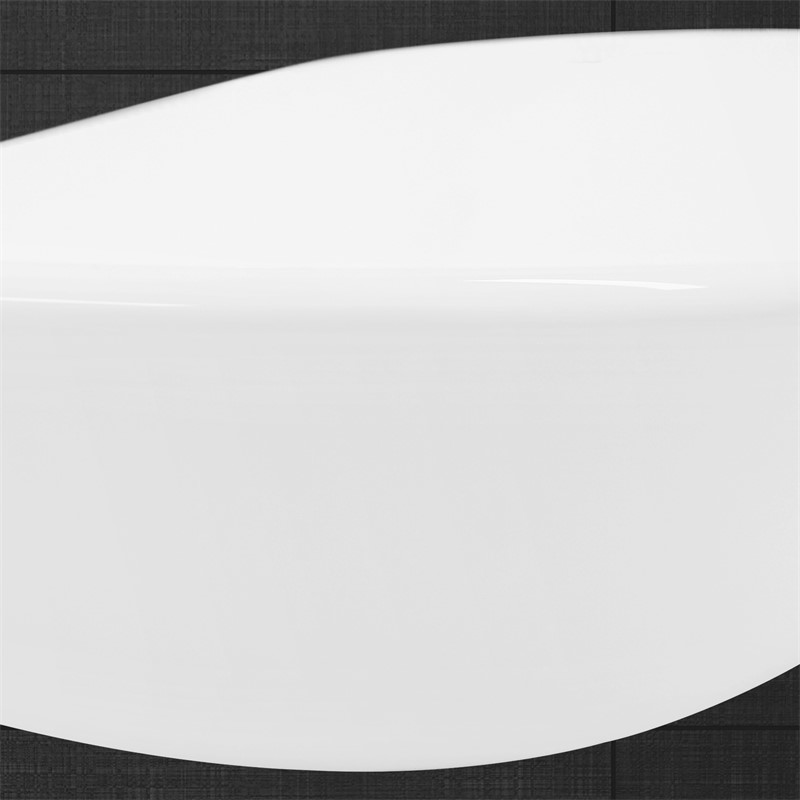 Waschbecken inkl. Ablaufgarnitur Weiß ohne Überlauf 64x36,5x13 cm Weiß aus Keramik LuxeBath