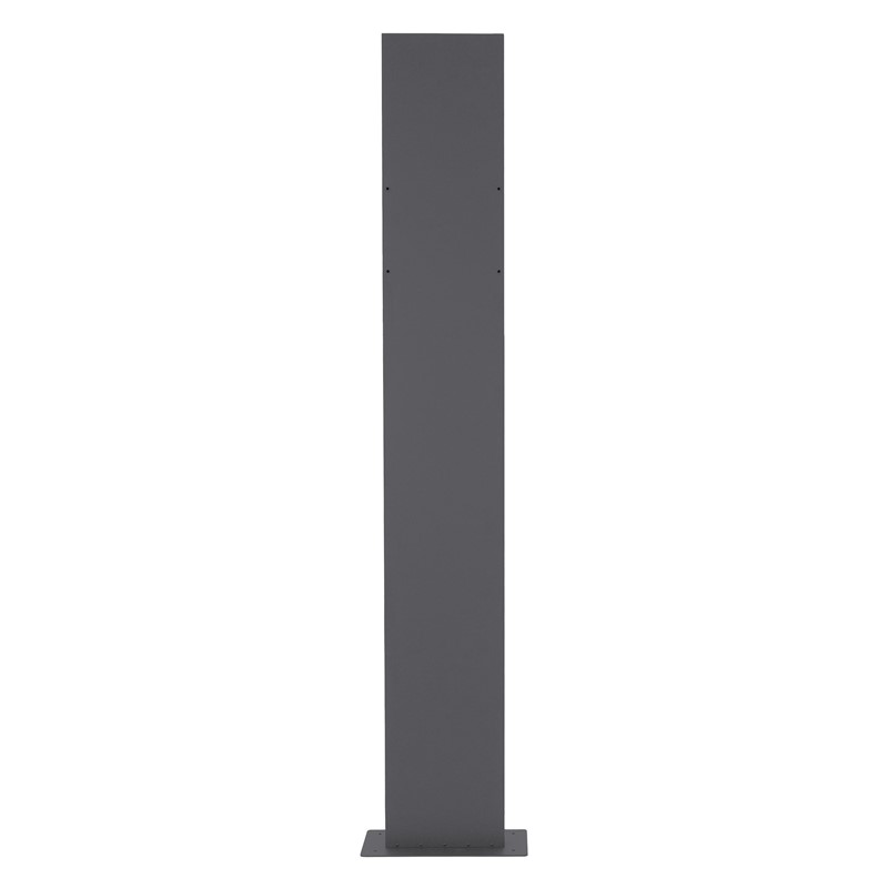 Standbriefkasten mit Zeitungsfach 37x37x11 cm Anthrazit/Holzoptik aus Edelstahl ML-Design