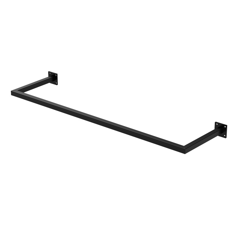 Kleiderstange Garderobe Wandmontage 30 x 110 cm Schwarz aus Stahl ML-Design Kleiderstange Garderobe Wandmontage 30 x 110 cm Schwarz aus Stahl ML-Design