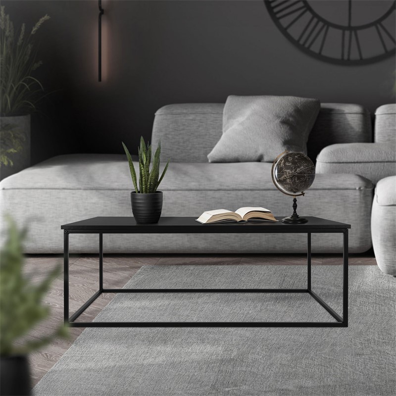 Couchtisch 110x39,5x59 cm Schwarz aus Metall ML-Design Couchtisch 110x39,5x59 cm Schwarz aus Metall ML-Design