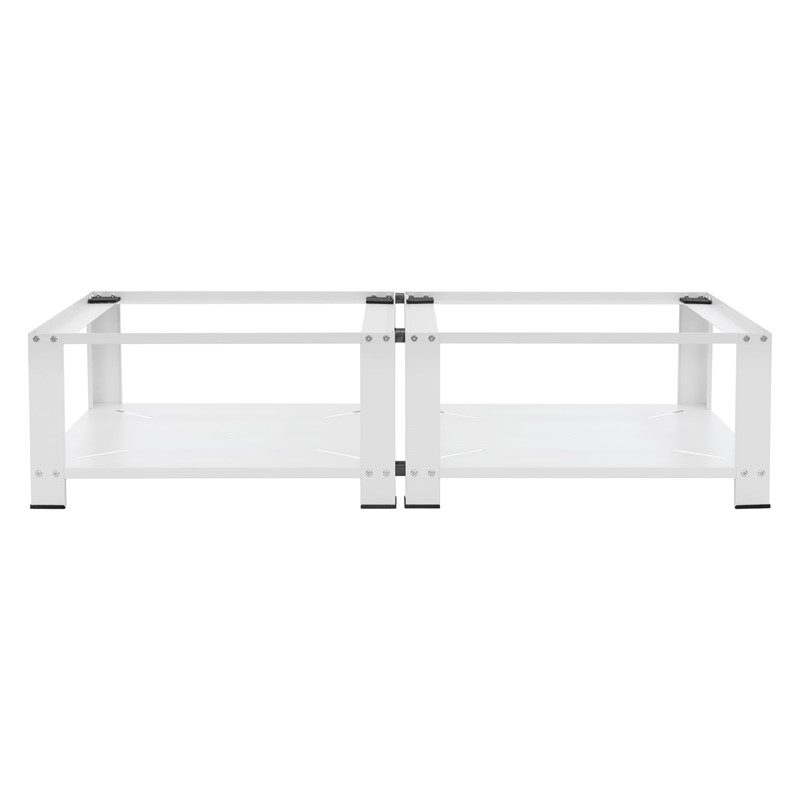 Waschmaschinen Untergestell Unterschrank doppel Set 63x54x32 cm mit Ablage in Weiß ML-Design