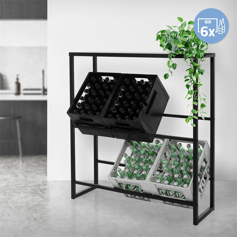 Getränkekistenregal Getränkeregal 6 Kisten 100x32x108,5 cm Anthrazit aus Stahl ML-Design Getränkekistenregal Getränkeregal 6 Kisten 100x32x108,5 cm Anthrazit aus Stahl ML-Design