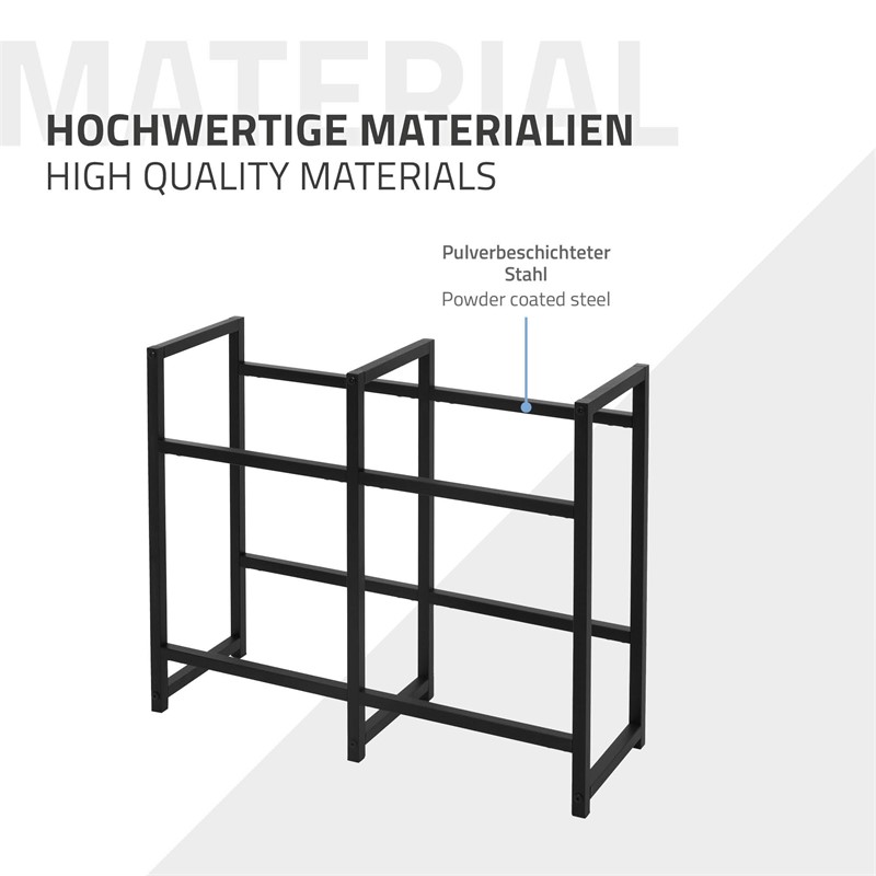 Getränkekistenregal Getränkeregal 4 Kisten 91 x 31 x 75,5 cm Anthrazit aus Stahl ML-Design