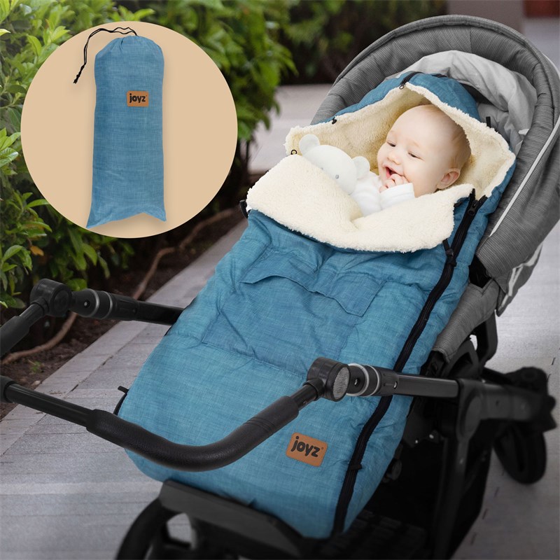Babyfußsack 94x48x10 cm Jeans-Blau aus Polyester Joyz Babyfußsack 94x48x10 cm Jeans-Blau aus Polyester Joyz