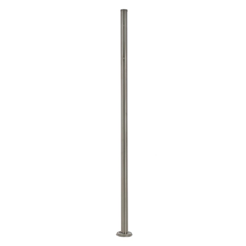 Standbriefkasten mit Zeitungsfach 37x37x11 cm Anthrazit/Holzoptik aus Stahl ML-Design, Modernes Horizontales Design Standhöhe 120cm Silber