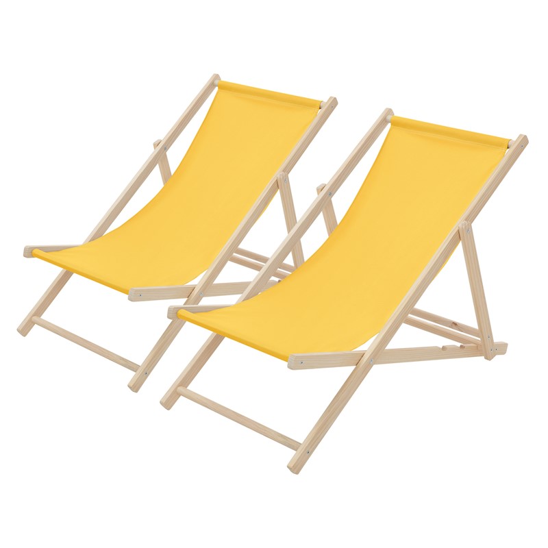 2er Set Liegestuhl klappbar Gelb Holz verstellbare Rückenlehne bis 120 kg Sonnenliege Gartenliege Strandliege 2er Set Liegestuhl klappbar Gelb Holz verstellbare Rückenlehne bis 120 kg Sonnenliege Gartenliege Strandliege