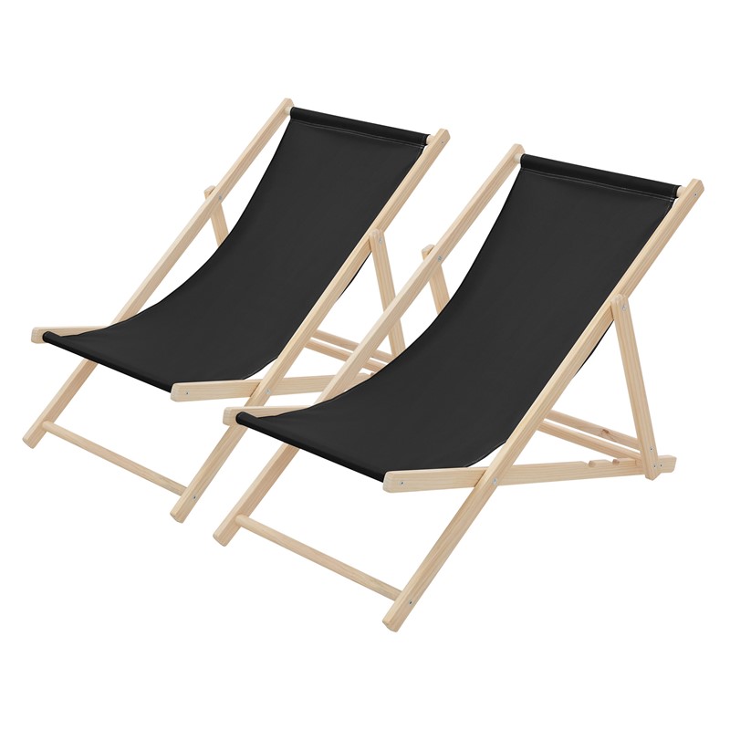2er Set Liegestuhl klappbar Schwarz Holz verstellbare Rückenlehne bis 120 kg Sonnenliege Gartenliege Strandliege 2er Set Liegestuhl klappbar Schwarz Holz verstellbare Rückenlehne bis 120 kg Sonnenliege Gartenliege Strandliege