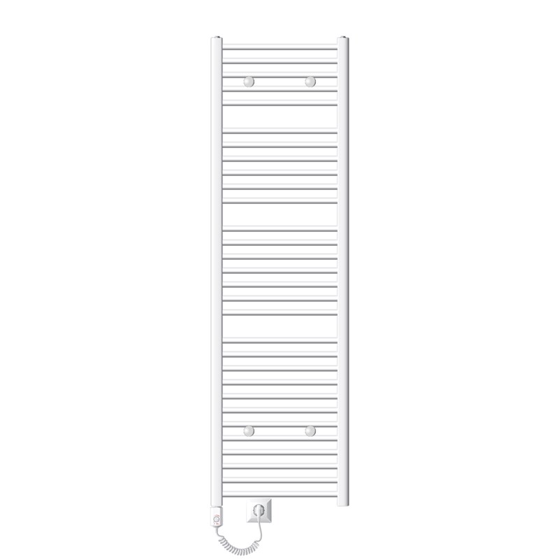 Elektrischer Badheizkörper mit Heizstab 1200W 500x1800 mm Weiß gerade mit Seitenanschluss LuxeBath Elektrischer Badheizkörper mit Heizstab 1200W 500x1800 mm Weiß gerade mit Seitenanschluss LuxeBath