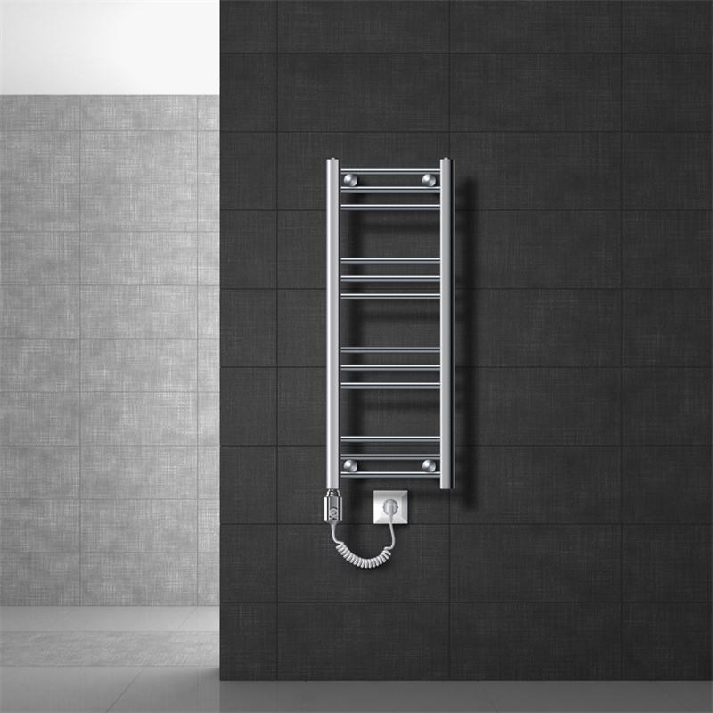 Elektrischer Badheizkörper mit Heizstab 600W 300x800 mm Chrome gerade mit Seitenanschluss LuxeBath Elektrischer Badheizkörper mit Heizstab 600W 300x800 mm Chrome gerade mit Seitenanschluss LuxeBath