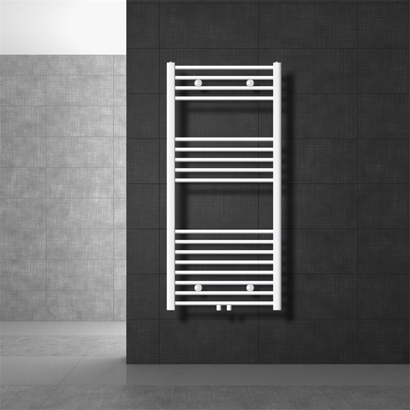 Badheizkörper Sahara 600x1200 mm Weiß gerade mit Mittelanschluss LuxeBath Badheizkörper Sahara 600x1200 mm Weiß gerade mit Mittelanschluss LuxeBath