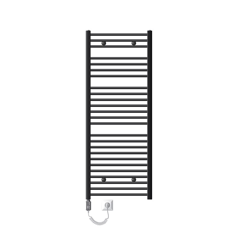 Elektrischer Badheizkörper mit Heizstab 1200W 600x1500 mm Anthrazit gebogen Seitenanschluss & Thermostat Digitalanzeige LuxeBath Elektrischer Badheizkörper mit Heizstab 1200W 600x1500 mm Anthrazit gebogen Seitenanschluss & Thermostat Digitalanzeige LuxeBath