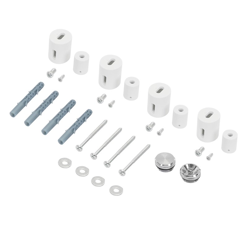 Halterung für Designheizkörper Weiß für gerade Modelle LuxeBath Halterung für Designheizkörper Weiß für gerade Modelle LuxeBath