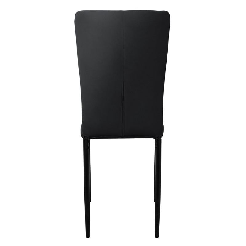 Esszimmerstuhl 4er Set Schwarz mit Samtbezug und Metallbeinen Küchenstuhl ML-Design