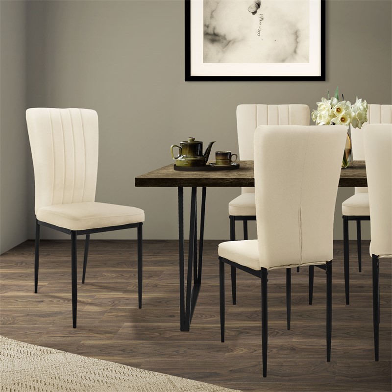 Esszimmerstuhl 4er Set Taupe mit Samtbezug und Metallbeinen Küchenstuhl ML-Design Esszimmerstuhl 4er Set Taupe mit Samtbezug und Metallbeinen Küchenstuhl ML-Design