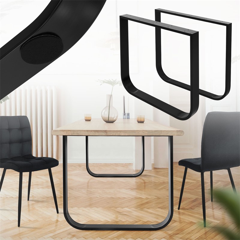 2 Stück Tischbeine B80xH72 cm Tischkufen O-Form aus Stahl pulverbeschichtet Schwarz ML-Design 2 Stück Tischbeine B80xH72 cm Tischkufen O-Form aus Stahl pulverbeschichtet Schwarz ML-Design