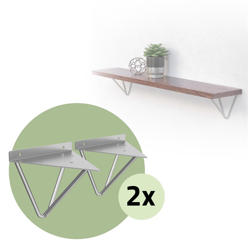 2er Set Wandkonsole Regalhalterung 2x 160 x 155 x 170 mm Grau aus Stahl ML-Design 2er Set Wandkonsole Regalhalterung 2x 160 x 155 x 170 mm Grau aus Stahl ML-Design