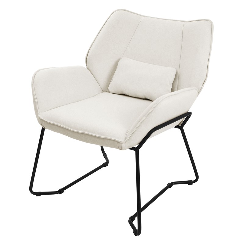 Loungesessel mit Armlehnen Beige Relaxsessel mit Leinenbezug ML-Design Loungesessel mit Armlehnen Beige Relaxsessel mit Leinenbezug ML-Design