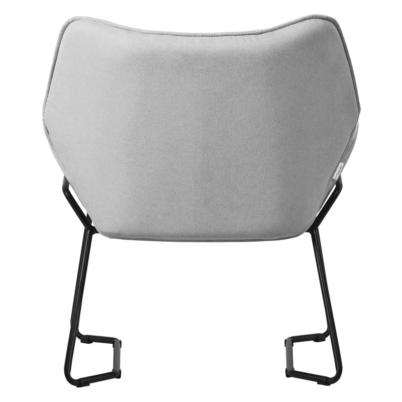 Loungesessel mit Armlehnen Hellgrau Relaxsessel mit Leinenbezug ML-Design