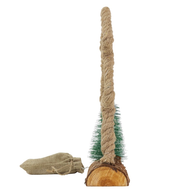 Deko LED Weihnachtsbaum aus Juteseil Standfigur 30 cm warmweiß mit Timerfunktion