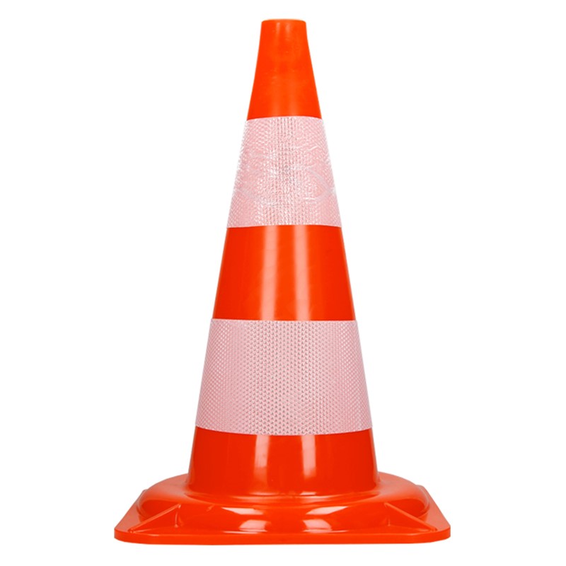 3er Set Verkehrskegel Pylone Warnkegel Verkehrshütchen 47 cm Orange/Weiß