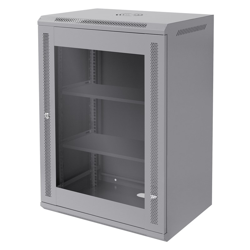 Netzwerkschrank 16 HE 19 Zoll Grau 450 mm Tiefe, 600 x 850 x 450 mm Traglast 60 kg