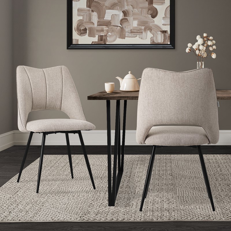 Esszimmerstuhl 2er Set Beige gepolstert inkl. Montagematerial Polsterstuhl Küchenstuhl ML-Design Esszimmerstuhl 2er Set Beige gepolstert inkl. Montagematerial Polsterstuhl Küchenstuhl ML-Design