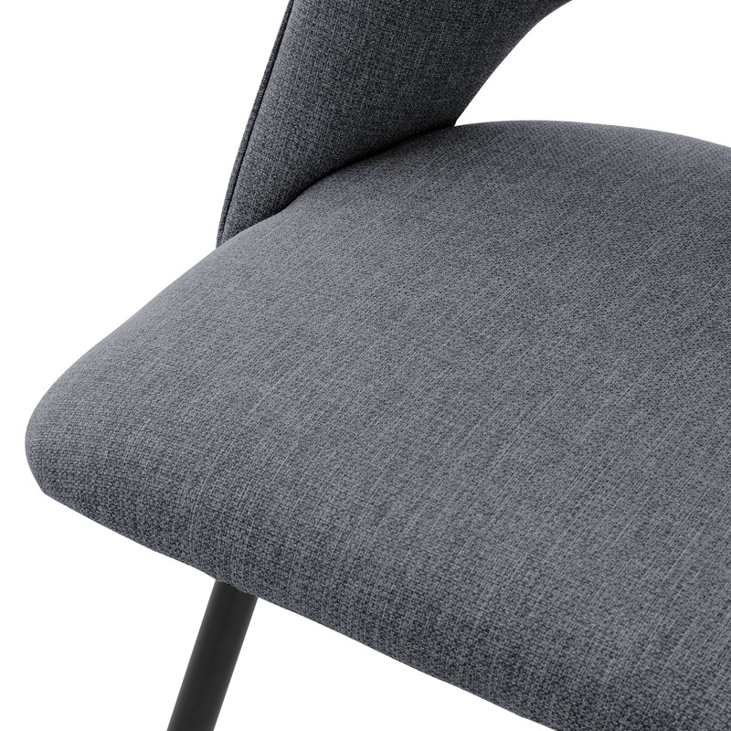 Esszimmerstuhl 2er Set Grau gepolstert inkl. Montagematerial Polsterstuhl Küchenstuhl ML-Design