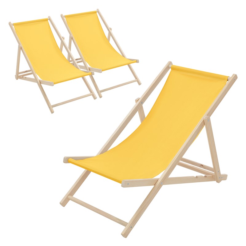 3er Set Liegestuhl klappbar Gelb Holz verstellbare Rückenlehne bis 120 kg Sonnenliege Gartenliege Strandliege 3er Set Liegestuhl klappbar Gelb Holz verstellbare Rückenlehne bis 120 kg Sonnenliege Gartenliege Strandliege