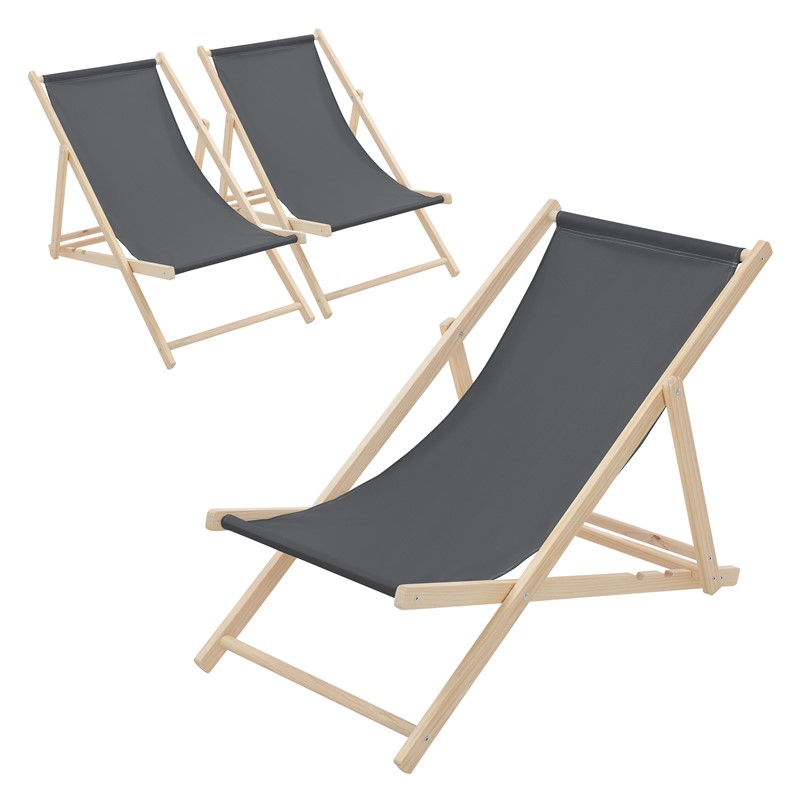 3er Set Gartenliege Holz Beachstuhl klappbarer Strandstuhl Strandliege Campingliege Sonnenliege Klappliegestuhl Anthrazit 3er Set Gartenliege Holz Beachstuhl klappbarer Strandstuhl Strandliege Campingliege Sonnenliege Klappliegestuhl Anthrazit