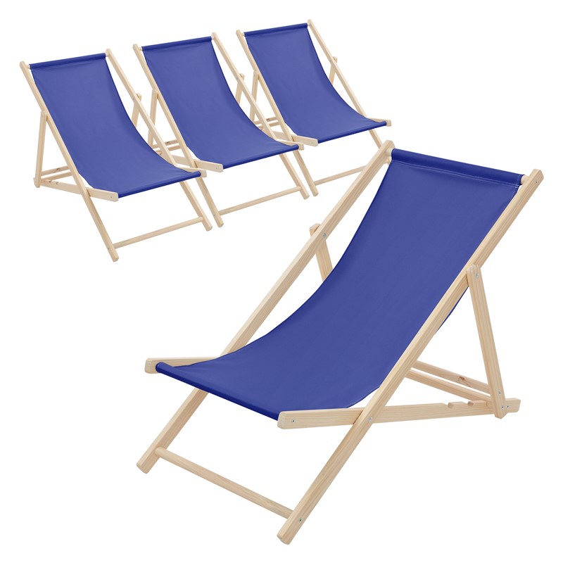 4er Set Liegestuhl klappbar Dunkelblau Holz verstellbare Rückenlehne bis 120 kg Sonnenliege Gartenliege Strandliege 4er Set Liegestuhl klappbar Dunkelblau Holz verstellbare Rückenlehne bis 120 kg Sonnenliege Gartenliege Strandliege