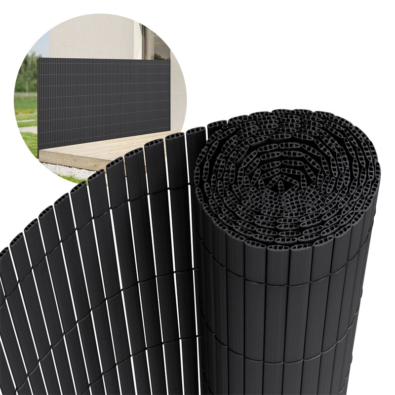 Sichtschutzmatte 120x900 cm Sichtschutzzaun Windschutz Balkonschutz PVC Anthrazit UV-beständig