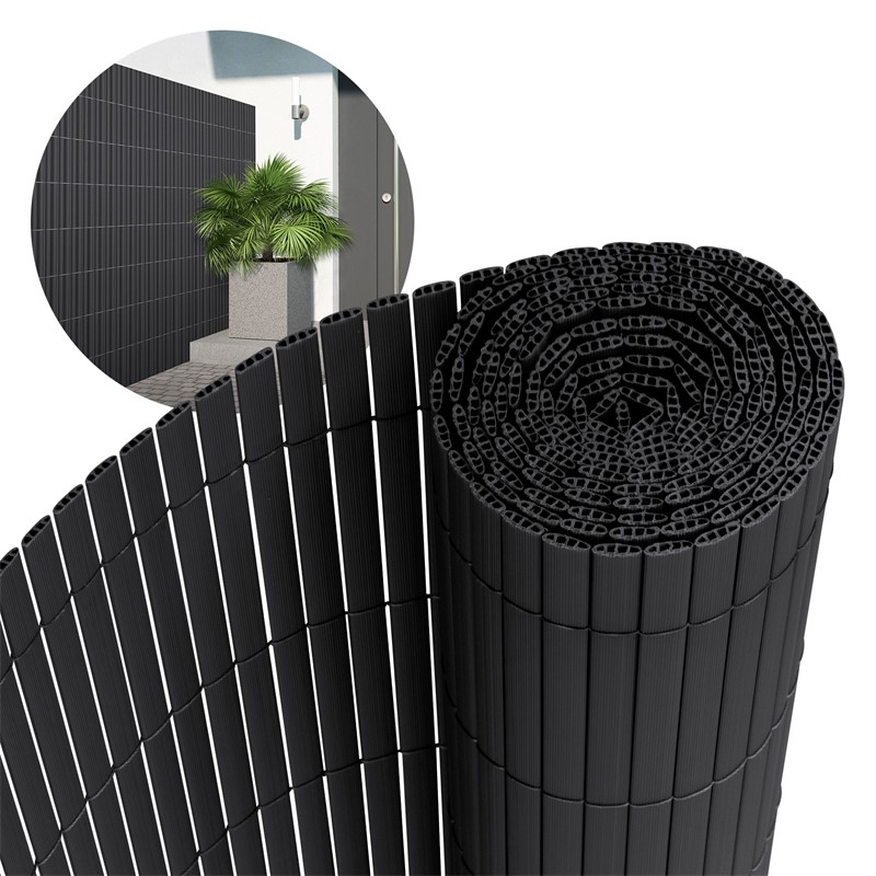 Sichtschutzmatte 160x700 cm Sichtschutzzaun Windschutz Balkonschutz PVC Anthrazit UV-beständig Sichtschutzmatte 160x700 cm Sichtschutzzaun Windschutz Balkonschutz PVC Anthrazit UV-beständig