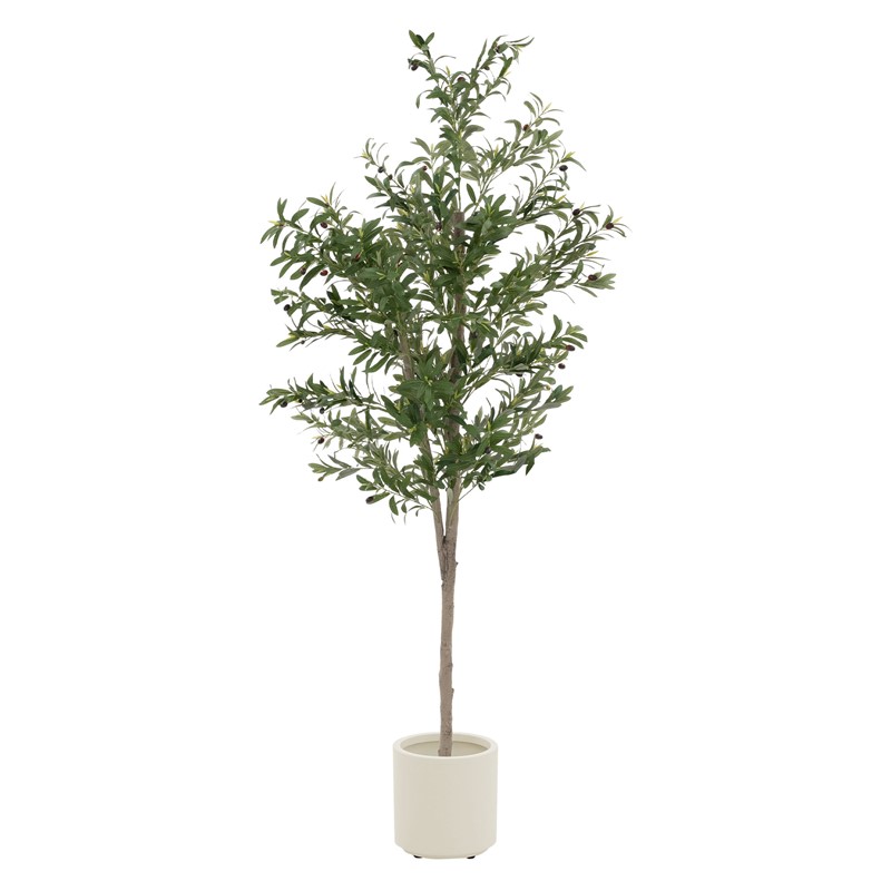 Künstlicher Olivenbaum 180 cm Kunstpflanze mit Naturholzstamm und Früchten ML-Design Künstlicher Olivenbaum 180 cm Kunstpflanze mit Naturholzstamm und Früchten ML-Design