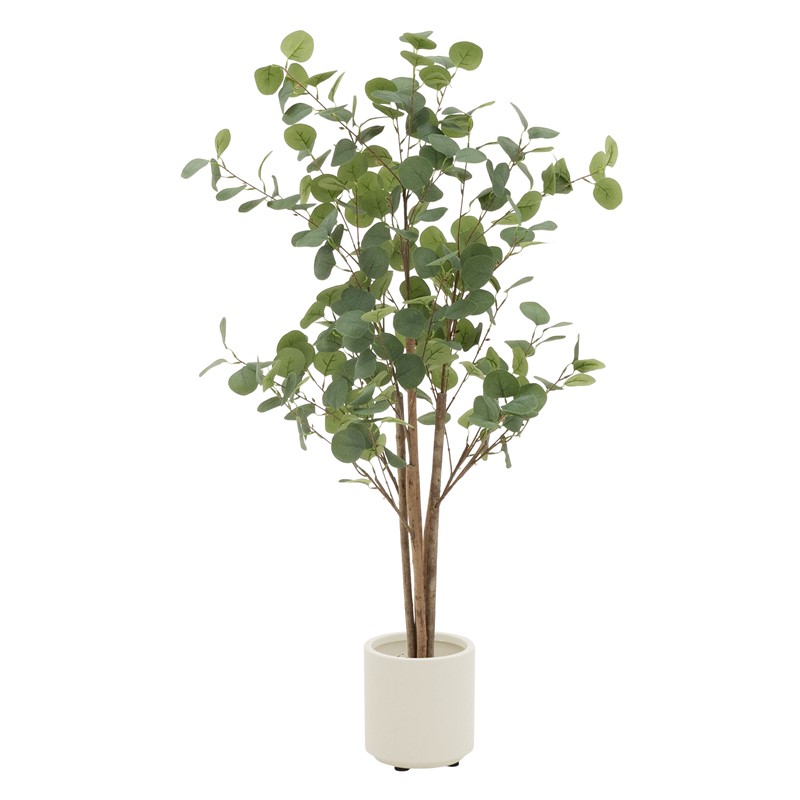Künstlicher Eukalyptusbaum 120 cm Kunstpflanze mit Naturholzstamm ML-Design Künstlicher Eukalyptusbaum 120 cm Kunstpflanze mit Naturholzstamm ML-Design