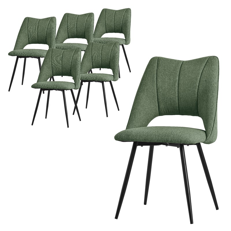 Esszimmerstuhl 6er Set Grün gepolstert inkl. Montagematerial Polsterstuhl Küchenstuhl ML-Design Esszimmerstuhl 6er Set Grün gepolstert inkl. Montagematerial Polsterstuhl Küchenstuhl ML-Design