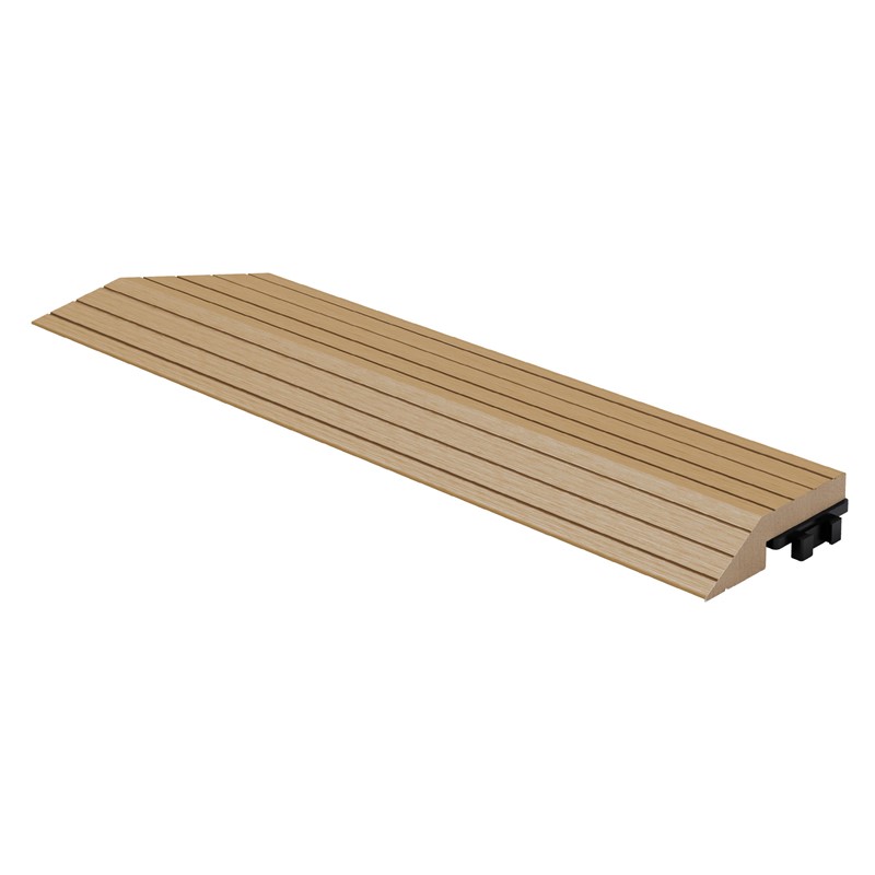 WPC Abschlussleiste 38x2x7,5 cm für WPC Bodenfliese Ecke links Teak ML-Design WPC Abschlussleiste 38x2x7,5 cm für WPC Bodenfliese Ecke links Teak ML-Design