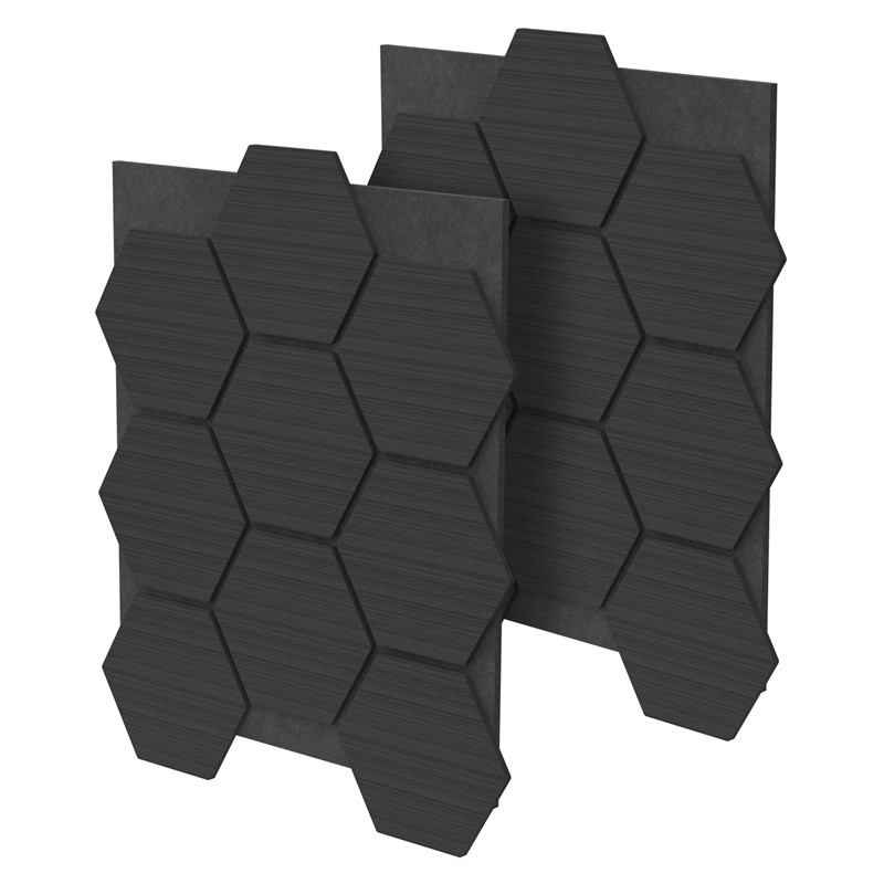 2er Set Akustikpaneele für 1m² Schwarz Wandpaneele Hexagon Schallabsorber Schalldämmung ML-Design 2er Set Akustikpaneele für 1m² Schwarz Wandpaneele Hexagon Schallabsorber Schalldämmung ML-Design