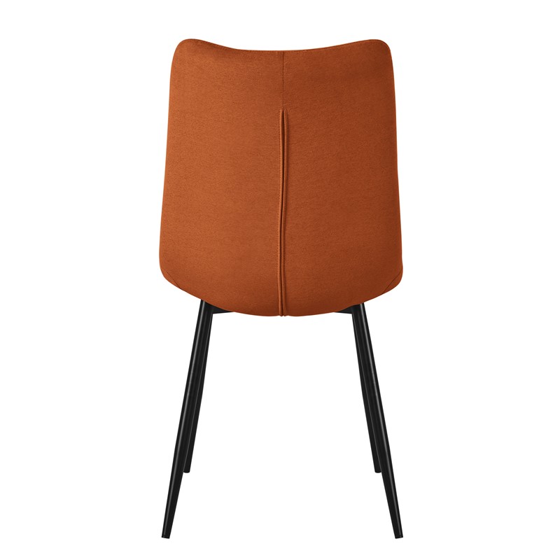 Esszimmerstühle 4er Set Orange Küchenstuhl mit Polyesterbezug und Stahlbeinen ML-Design