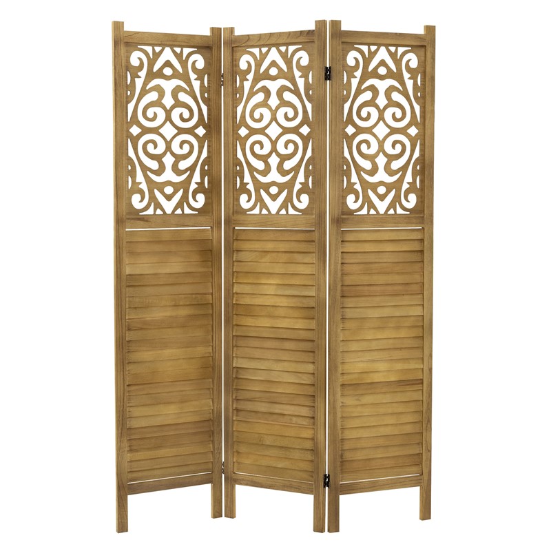 Paravent 3 teilig 170x121 cm Raumteiler faltbar aus Holz Tokio ML-Design Paravent 3 teilig 170x121 cm Raumteiler faltbar aus Holz Tokio ML-Design