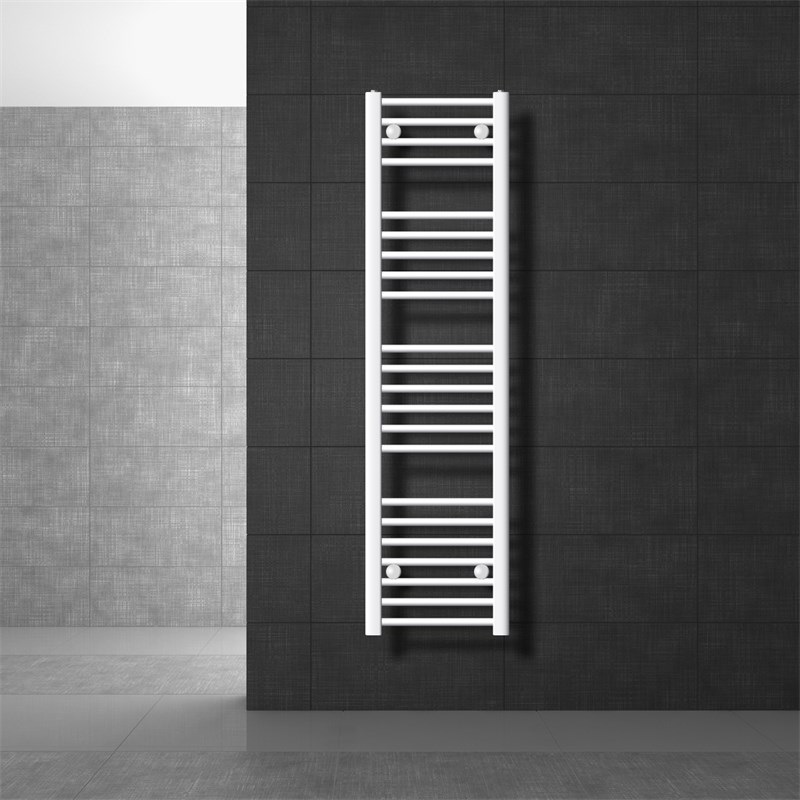 Elektrischer Badheizkörper mit Heizstab 1200W 300x1400 mm Weiß gerade Seitenanschluss & Thermostat Digitalanzeige LuxeBath Elektrischer Badheizkörper mit Heizstab 1200W 300x1400 mm Weiß gerade Seitenanschluss & Thermostat Digitalanzeige LuxeBath