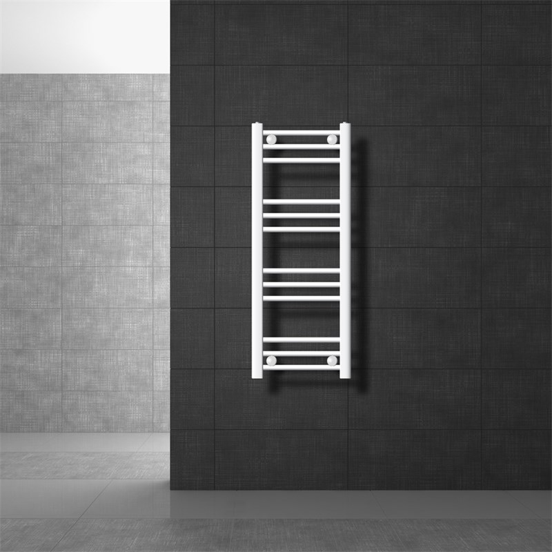Elektrischer Badheizkörper mit Heizstab 600W 300x800 mm Weiß gerade Seitenanschluss & Thermostat Digitalanzeige LuxeBath Elektrischer Badheizkörper mit Heizstab 600W 300x800 mm Weiß gerade Seitenanschluss & Thermostat Digitalanzeige LuxeBath