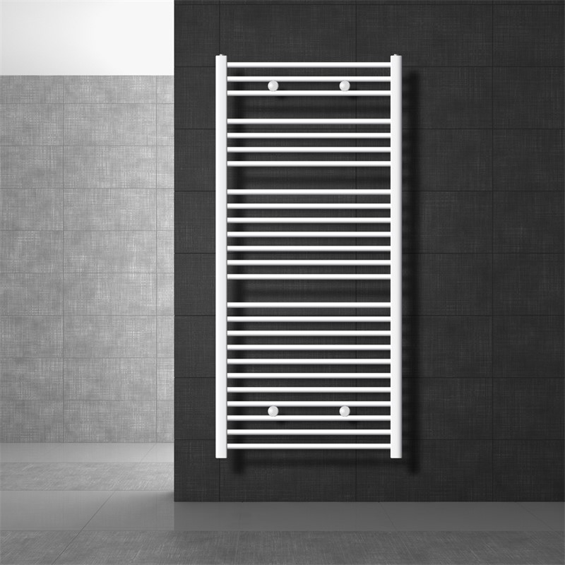 Elektrischer Badheizkörper mit Heizstab 1200W 750x1500 mm Weiß gerade Seitenanschluss & Thermostat Digitalanzeige LuxeBath Elektrischer Badheizkörper mit Heizstab 1200W 750x1500 mm Weiß gerade Seitenanschluss & Thermostat Digitalanzeige LuxeBath