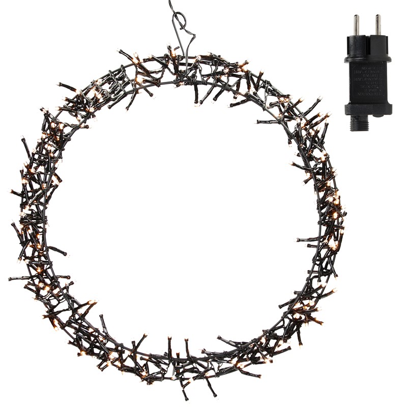 Lichterkranz für Weihnachten Ø38cm Warmweiß 300 LEDs IP44 Innen/Außen