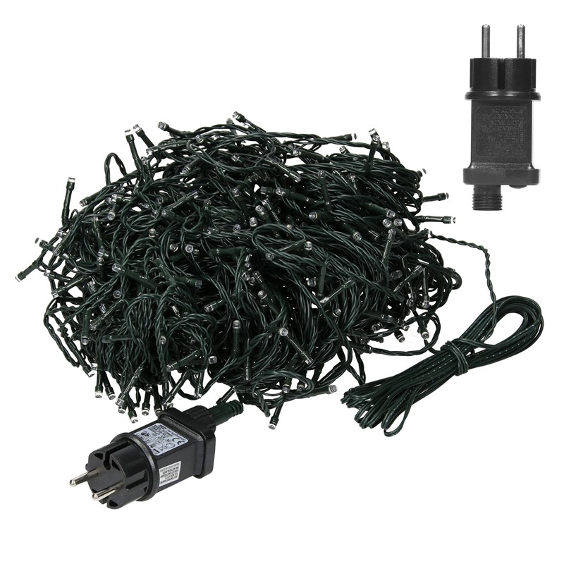 Cluster Lichterkette LED 36m, 480 LEDs Kaltweiß, 8 Leuchtmodi IP44 Innen/Außen