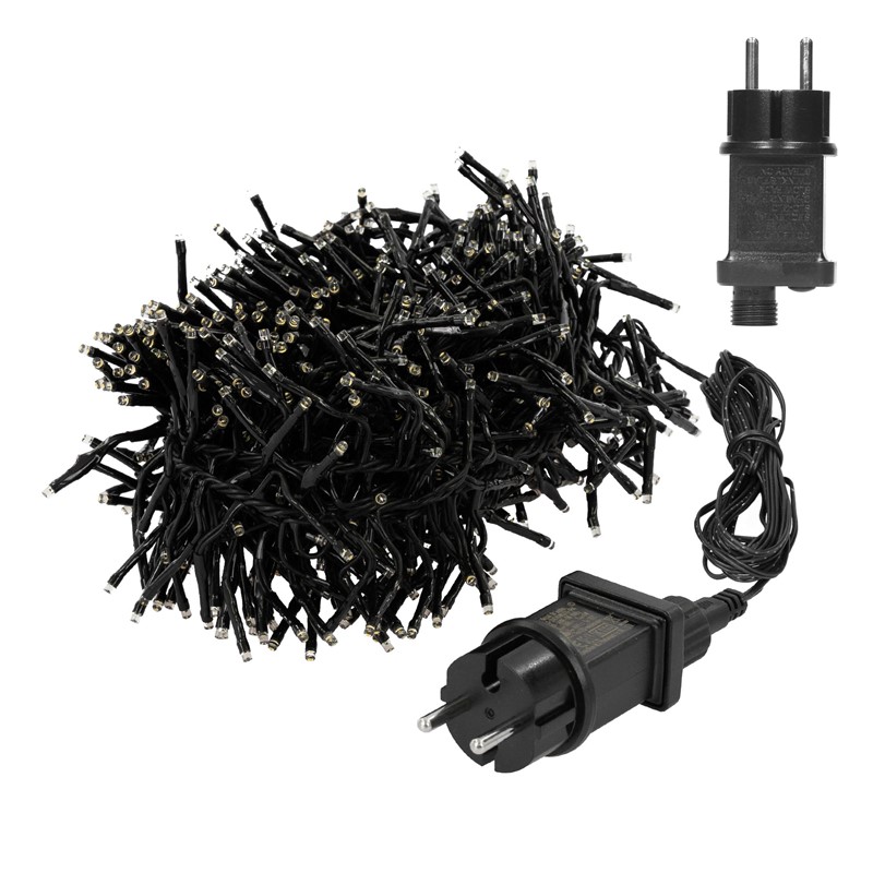Cluster Lichterkette LED 5,5m, 768 LEDs Warmweiß, 8 Leuchtmodi IP44 Innen/Außen