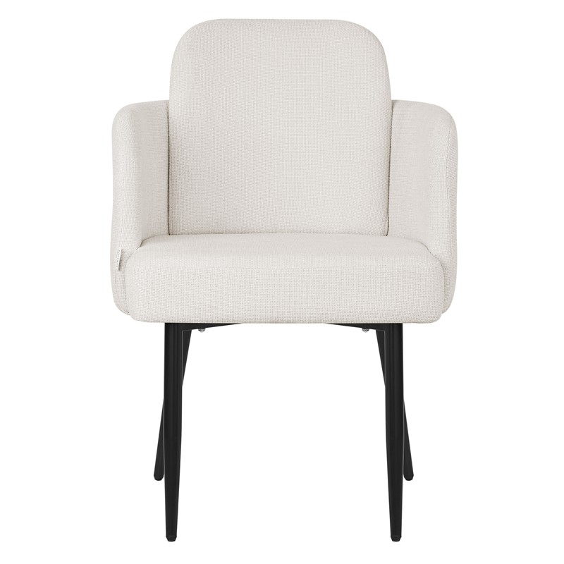 Esszimmerstuhl mit Rücken- & Armlehne Beige mit Metallbeinen bis 120 kg ML-Design